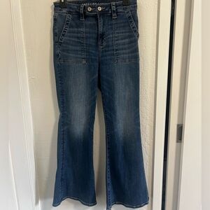 American Eagle  Next Level Super High-Waisted Flare Jean 4 Extra short